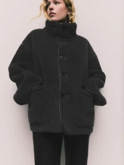 Next Gris - Veste réversible imitation peau de mouton Online