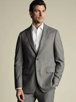 Charles Tyrwhitt Gris - Veste slim Sharkskin Discount