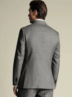 Charles Tyrwhitt Gris - Veste slim Sharkskin Discount