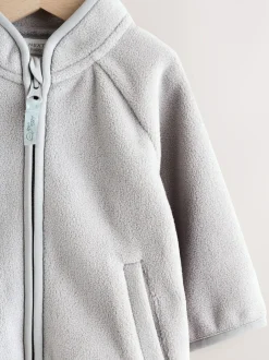 Next Gris - Veste zippée bébé en micro polaire (0mois-2ans) Discount