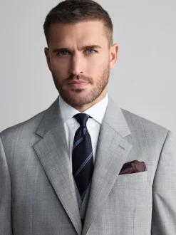 Next Gris - Vestes de Costume Nova Fides Signatures Coupe classique en laine italienne 100%