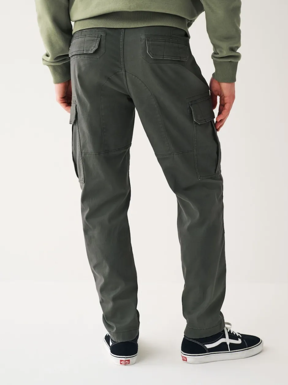 Next - Slim Fit (Slim Fit) - Pantalon cargo stretch en coton Gris anthracite Clearance
