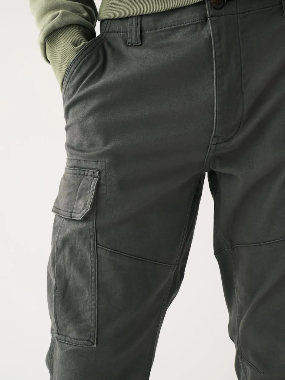 Next - Slim Fit (Slim Fit) - Pantalon cargo stretch en coton Gris anthracite Clearance