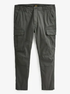 Next - Slim Fit (Slim Fit) - Pantalon cargo stretch en coton Gris anthracite Clearance