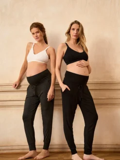Seraphine Gris anthracite et noir - Lot de 2 pantalons de grossesse Vêtements d'intérieur Discount