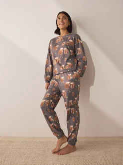 Next Gris anthracite Hamish the Highland Cow - Pyjama à manches longues Clearance