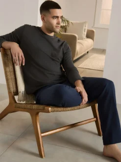 Next Gris ardoise/bleu marine - Ensemble pyjama en jersey à manches longues Clearance