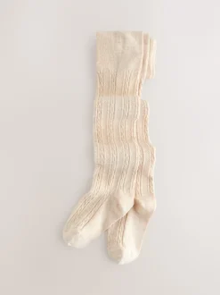 Next Gris avoine noire et bleu marine - Lot de 5 collants en torsades de coton riche Outlet