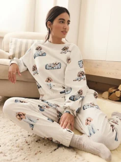 Next Gris Charlie le Cockapoo - Pyjama à manches longues New