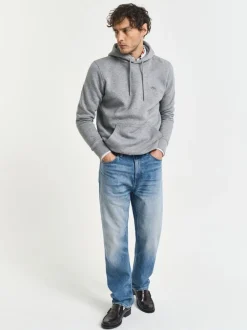 Gant Gris chiné - Pull Over - Sweat-shirt à capuche Regular Shield Best