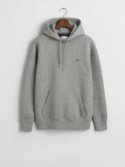 Gant Gris chiné - Pull Over - Sweat-shirt à capuche Regular Shield Best