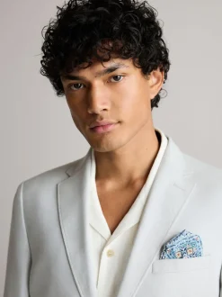 Next Gris clair - Ajustement régulier - Blazer Linen Blend New