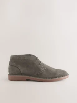 Next - Bottes de désert de Suede Gris clair Sale
