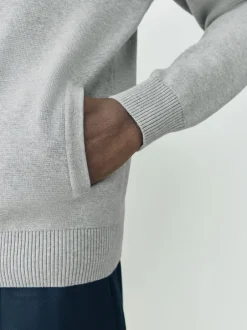 Next Gris clair - Cardigan zippé N.premium coupe classique 100% coton haut de gamme Online