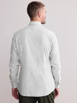 Next Gris clair à carreaux - Chemise Signature Premium texturée Best
