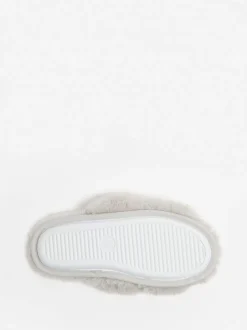 Boux Avenue Gris clair - Chaussons Cross Band Discount