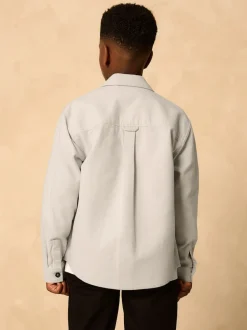 Next Gris clair - Surchemise brossée (3-16ans) New