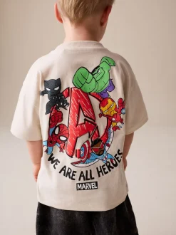 Next Gris clair - T-shirt Marvel en coton à manches courtes (3mois-8ans) Clearance