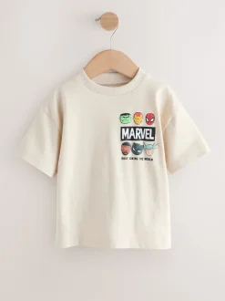 Next Gris clair - T-shirt Marvel en coton à manches courtes (3mois-8ans) Clearance