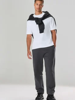 Next - Ajustement droit - Pantalon de jogging épais décontracté à dos brossé Gris d'ardoise Outlet