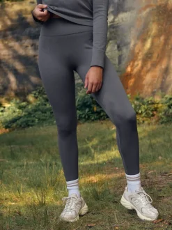 Next - Côtelé sans couture Taille haute Leggings Gris d'ardoise Sale