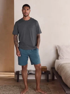 Next Gris d'ardoise - Ensemble pyjama en jersey à manches courtes New