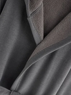 Next Gris d'ardoise - Peignoir texturé en velours côtelé Clearance