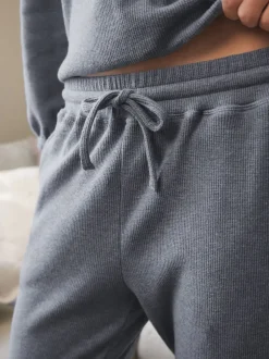 Next - Pyjama à manches longues Cosy Waffle Gris d'ardoise Hot