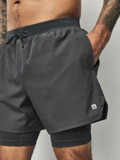 Next Gris d'ardoise - Shorts Active 2-en-1 Sale