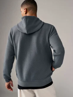 Next - Sweat à capuche texturé Gris d'ardoise Clearance