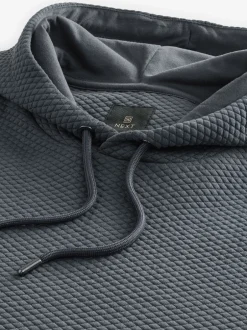 Next - Sweat à capuche texturé Gris d'ardoise Clearance