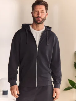 Next - Sweat à capuche zippé léger Gris d'ardoise Sale
