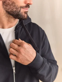 Next - Sweat à capuche zippé léger Gris d'ardoise Sale