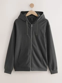 Next - Sweat à capuche zippé léger Gris d'ardoise Sale