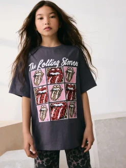 Next Gris de charbon de bois - T-shirt The Rolling Stones Band (3-16ans) Outlet