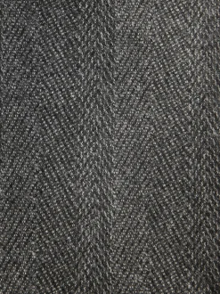 Next Gris de charbon de bois - Veste de costume à chevrons Marzotto 100% laine italienne Coupe classique Online