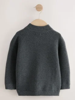 Next - Cardigan zippé (3mths-7yrs) Gris de charbon de bois Sale