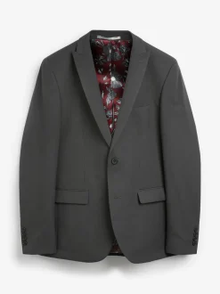 Next Gris de charbon de bois - - Veste de costume à deux boutons Skinny Fit (Skinny Fit) Hot