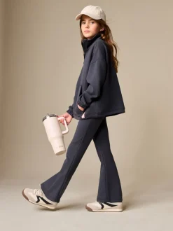 Next Gris de charbon de bois - Ensemble haut à col zippé et évasé pliable (3-16ans) Outlet