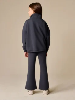 Next Gris de charbon de bois - Ensemble haut à col zippé et évasé pliable (3-16ans) Outlet