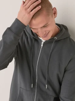 Next - Lit 1 place - Sweat à capuche Gris de charbon de bois Best