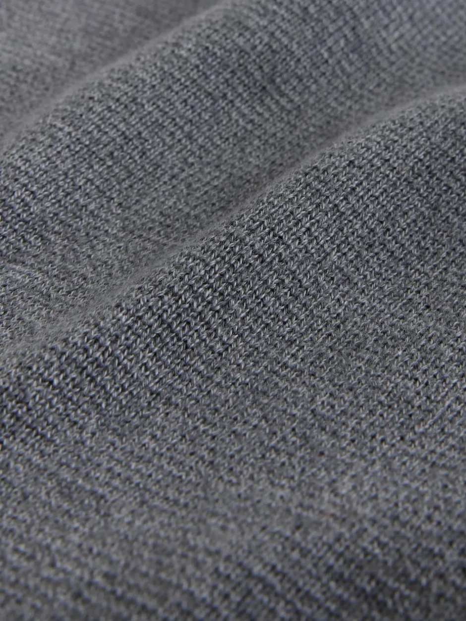 Next Gris de charbon de bois - Logo cerf - Pull N.Premium Coupe classique 100% Coton Premium à fermeture éclair New