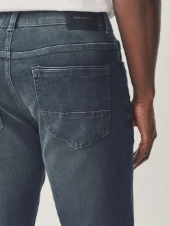 Next - Slim Fit (Slim Fit) - extensible Denim Jeans Gris de charbon de bois Sale