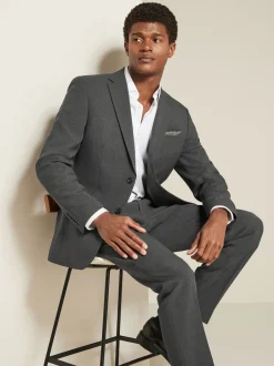 Next Gris de charbon de bois - Ajustement régulier - Veste de costume Essential New