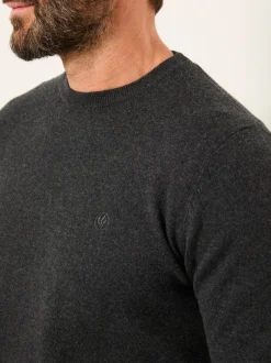 Fat Face Gris de charbon de bois - Pull FatFace en maille à Col rond Hot