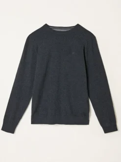 Fat Face Gris de charbon de bois - Pull FatFace en maille à Col rond Hot