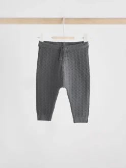 Next Gris de charbon de bois - Ensemble bébé pull et legging en tricot texturé 100 % coton (0mois -3ans)