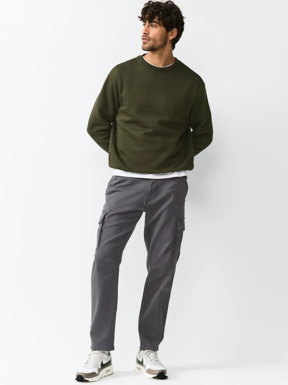 Next Gris de charbon de bois - Pantalon cargo coupe ajustée Motionflex stretch Clearance