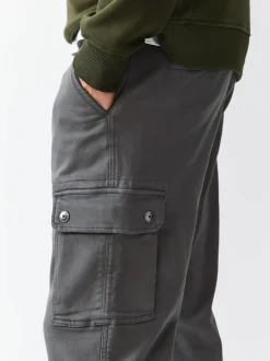Next Gris de charbon de bois - Pantalon cargo coupe ajustée Motionflex stretch Clearance