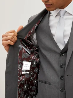 Next Gris de charbon de bois - - Veste de costume à deux boutons Slim Fit (Slim Fit) Outlet